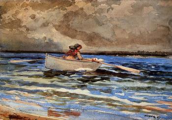 Winslow Homer : Rowing at Prout's Neck